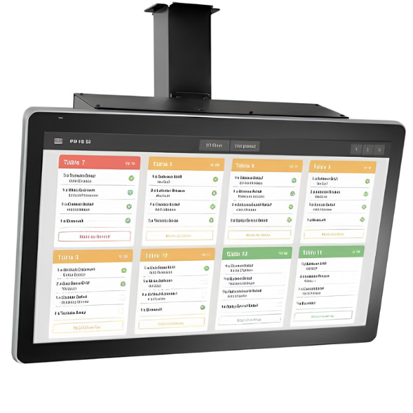 Kitchen Display System (KDS) showing real-time restaurant orders for faster and more accurate kitchen management.